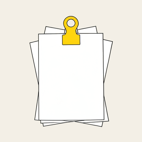 Sheaf of invoices