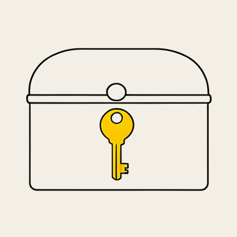 Strongbox with key